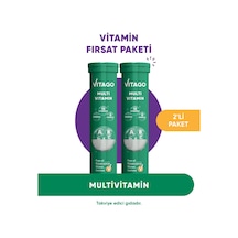Vitago Multivitamin Mineral İçeren Takviye Edici Gıda 2 x 20 Efervesan Tablet
