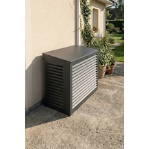 Klima Motoru/dış Ünite Gizleme/koruma Kafesi S 9000 Btu - 18000 Btu 98x50x70 H Açılı Condor Antrasit