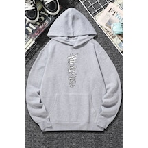 Uyguntarz Unisex Jujutsu Kaisen Baskılı Sweatshirt Gri