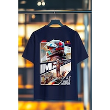 Book Orbook Max Verstappen Redbull Racıng %100 Pamuk Sırt Baskılı Heavy Cotton Premıum Kalite T-shırt Y363 Lacivert
