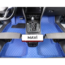 Skoda Octavıa 2020-2025 Özel Mavi Renk 8d Premium Tam Kaplama Kaymaz Taban Deri Oto Paspas