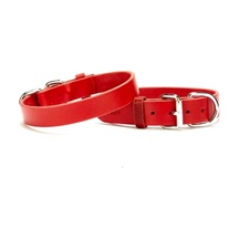 Deri El Yapımı Köpek Boyun Tasması 1,5x32-37 Cm Kırmızı Çok Renkli