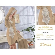 Bonny Home Elenora Kapuçino Bayan Fransız Dantelli Balayı Çeyizli Kahverengi
