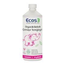 Ecos3 Organik Bebek Temizlik Seti Çamaşır Temizleyici 1 L + Çamaşır Yumuşatıcı 1 L + Biberon & Oyuncak Temizleyici 500 ML