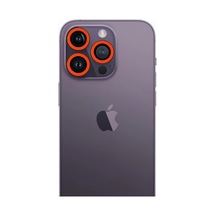 Newface - 471 - Apple iPhone Uyumlu 12 Pro Max Neon Fosforlu Kamera Lens - Ece-umay - - Turuncu