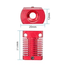 3d Yazıcı Isıtma Alüminyum Blok Ender-3, Ender-3 Pro, Ender-3 V2, Ender-5, Cr-10 Serisi Baskı Kafası