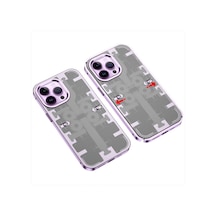 Apple Uyumlu iPhone 14 Pro Kılıf Mekanik Bumper Kapak Derin Mor/
