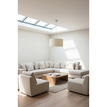 Testa Sarkıt Avize Beyaz-finlin Krem 38x21x70