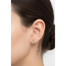 Çgk Çiğdem Gürel Kuyumculuk Çgk 8 Ayar Altın Minimal Çivi Küpe Gold