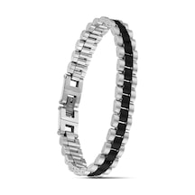 Moncuk Design Siyah Beyaz Ful Çelik Bileklik 33511g1d5m Siyah