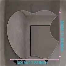 Mey İthalat Apple Tasarım Kırılmayan Pleksi Duvar Aynası - 30x30 Cm Modern Dekoratif Ayna Çok Renkli Mey İthalat Apple Tasarım Kırılmayan Pleksi Duvar Aynası - 30x30 Cm Modern Dekoratif Ayna Çok Renkli