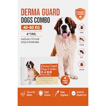 Lion Paw 40-60 Kg Köpek Dış Ense Deri Damlası Pire Bit Kene Deri Bakımı Için Bitkisel Damla 4x5 Ml