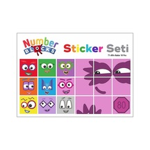 Number Blocks Matematik Eğitici Birim Küp Snapcubes /71-80 Sticker 18 Pcs