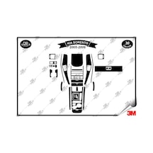 Kıa Sorento 2005-2006 Torpido Konsol Trim Göğüs Maun Kaplama Set 30 Parça Siyah