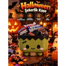 Halloween Cadılar Bayramı Dekoratif Frankenstein Şekerlik Kase Masa Üstü Dekor