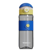 Cocosmile 580ml Silikon Gövde Düğme Desenli Rahat İçim Tritan Çocuk Matarası Mavi Genel