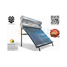 Solar Krom Kılıf 30x Vakum Tüplü Güneş Enerjisi Sıcak Su Sistemi Açık Devre Doğal Akışlı