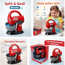 Işıklı Ve Sesli Blender Çocuklar İçin Gerçekçi Evcilik Mutfak Seti