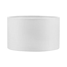 Beyaz Abajur Başlığı Çap 30 Cm Silindir Kumaş A854 Beyaz