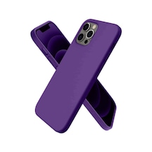Apple İphone 12 Pro Kılıf First Silikon - Mürdüm Çok Renkli