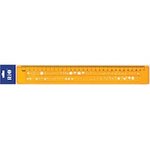 Rio Universal Yazı Harf Şablonu Cetvel 30 CM Şeffaf