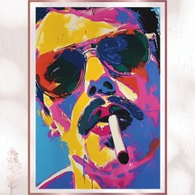 Pop Art Karizma - Renkli Asi Portre Pvc Tablo
