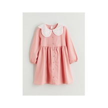LC Waikiki Alıta Cıty Farkıyla Lcw Kids Pembe Gabardin Nakışlı Kız Çocuk Elbise Pembe - 928242810 Pembe