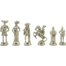 Sadece Satranç Taşı İsteyene Gifthome, Battal, Metal, Parlak, İspanyol Figürlü Satranç Taşı