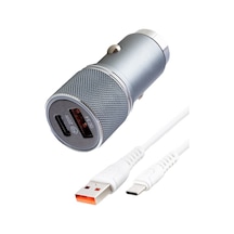 Araç İçi Çakmaklık Şarj 20 Watt Usb To Type-c Kablolu Cr94