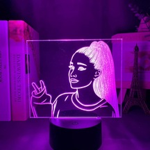 Yucama Singer Arian/led Gece Lambası Fanları Dekorasyon Usb Pil Renkli Akrilik 3d İllüzyon Lamba Arkadaş Noel Veya Doğum Günü Hediyesi-7 Colors No Remote - Uzaktan Kumandasız 7 Renk -