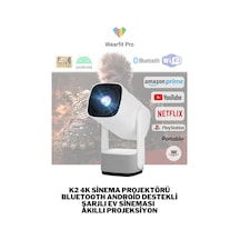 Wearfitpro K2 Şarjlı Projeksiyon Cihazı Android Bluetoothlu Ev Sineması