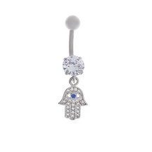 Kadın Tektaş Ve Göz Detay Fatma Eli Model Çelik Piercing