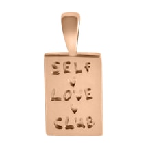 Kuyumcudukkani Zincirli"self Love Club"mesaj Kolye-37331-r Rose Gold