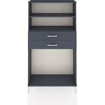 Arges Dolap 2 Raflı 2 Çekmeceli 88x30x163 Antrasit-antrasit Antrasit