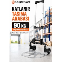 Pro 90 Kg Kapasiteli Yük Koli Paket Taşıma Arabası Katlanır El Arabası Cc66