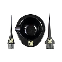 Glamlook Profesyonel Saç Boyama Seti / Boya Karıştırma Kabı Ve 2 Farklı Boyut Uygulama Fırçası / Ergonomik Tutu