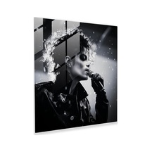 Michael Jackson Monokrom Cam Tablo - Monokrom Fotoğraf İle Modern Duvar Dekoru