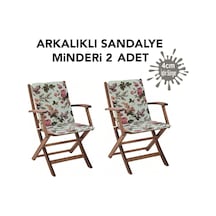 Viphomeconcept Sandalye Minderi 2 Adet Arkalıklı Büyük Fermuarlı Yıkanabilir