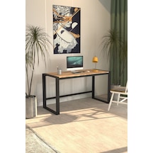 Dekopratikmarsilya Çalışma Masası Bilgisayar Masası Ofis Masası 122x55 Atlantik Çam Atlantik Çam  -  Siyah