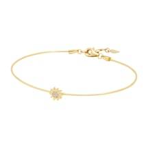 Debora Jewelry 14 Ayar Altın Güneş Detaylı Kelepçe Bileklik