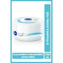 Nivea Soft Jojoba Yağı E Vitamini Yüz Vücut El Yumuşak Cilt Hissi Nemlendirici Vücut Bakım Kremi 200 ML