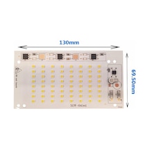 220 Volt 50 Watt SMD 2835 Ledli Hazır Projektör Ledi Gün Işığı Hazır Projektör PCB