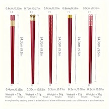 Oldfriend Kırmızı 5 Çift Argyle Desenli Cam Elyaf Yemek Çubukları Seti, 9,5" Kaymaz Japon Kore Stili Kırmızı Oldfriend Kırmızı 5 Çift Argyle Desenli Cam Elyaf Yemek Çubukları Seti, 9,5" Kaymaz Japon Kore Stili Kırmızı