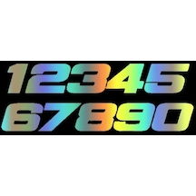 Y399 Lazer-7.5cm G X 5cm Y -numara 7-y399 Rakamlar 0 1 2 3 4 5 6 7 8 9 Yarış Numarası Kask Yarış Vinil Çıkartmaları Ak