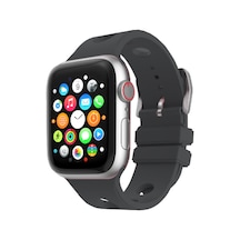 Apple Uyumlu Watch  Seri 10-11 46mm Kordon 2/3/4/5/6/se/7/8/9 44-45-49mm Delikli Tasarım Kd-147 Silikon Kordon