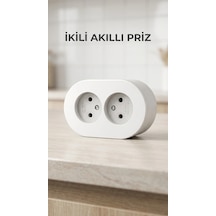 Diğer Beyaz Renk Çift Girişli Sıva Üstü Topraklı Duvar Prizi Çok Renkli