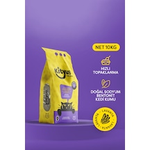 Kityus Lavanta Kokulu İnce Taneli Tozsuz Topaklaşan Bentonit Kedi Kumu 10 KG