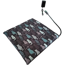 Kedi Minderi Isıtmalı Model 45x45cm 12v Adaptörlü Su Geçirmez Kdtes80