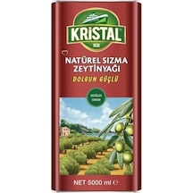 Kristal Natürel Sızma Zeytinyağı Dolgun Güçlü Teneke 5 L