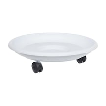 Omnipazar So-tt01 Tekerlekli Saksı Tabağı No 1 Beyaz